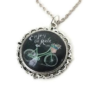 Enjoy the Ride Cruiser Bike Pendant Necklace